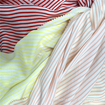 Customized Striped Woven 100% Rayon Clothing Fabrics